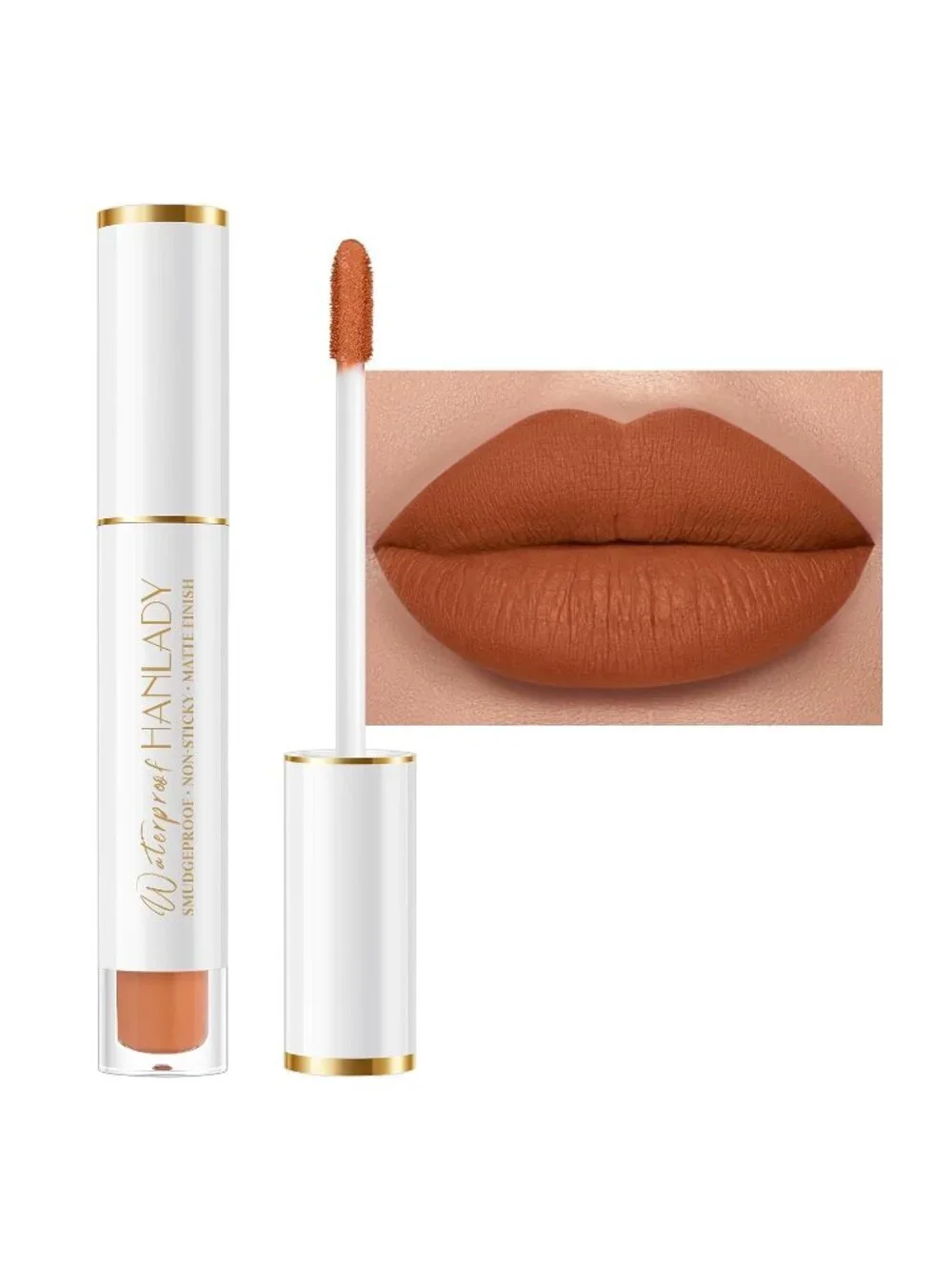 Women A60 Canyon Long-Lasting Non-Sticky Waterproof Matte Liquid Lipstick